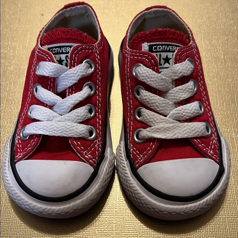 Converse Kids Red Canvas Sneakers